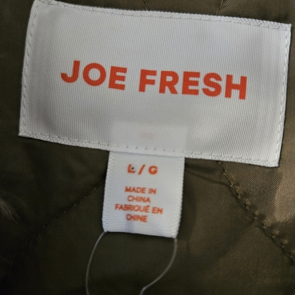 Joe Fresh Green and Black Teddy Jacket with Quilted Design - Picture 6 of 8